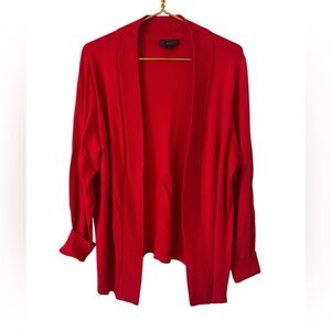 Worthington Red Open Front Women's Sweater, Size 1x